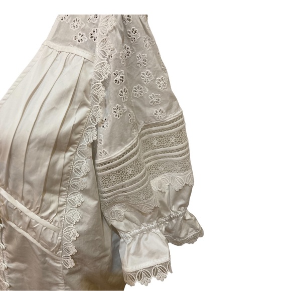 Self-Portrait white Broderie Anglais corset top 10 NEW - Picture 4 of 5